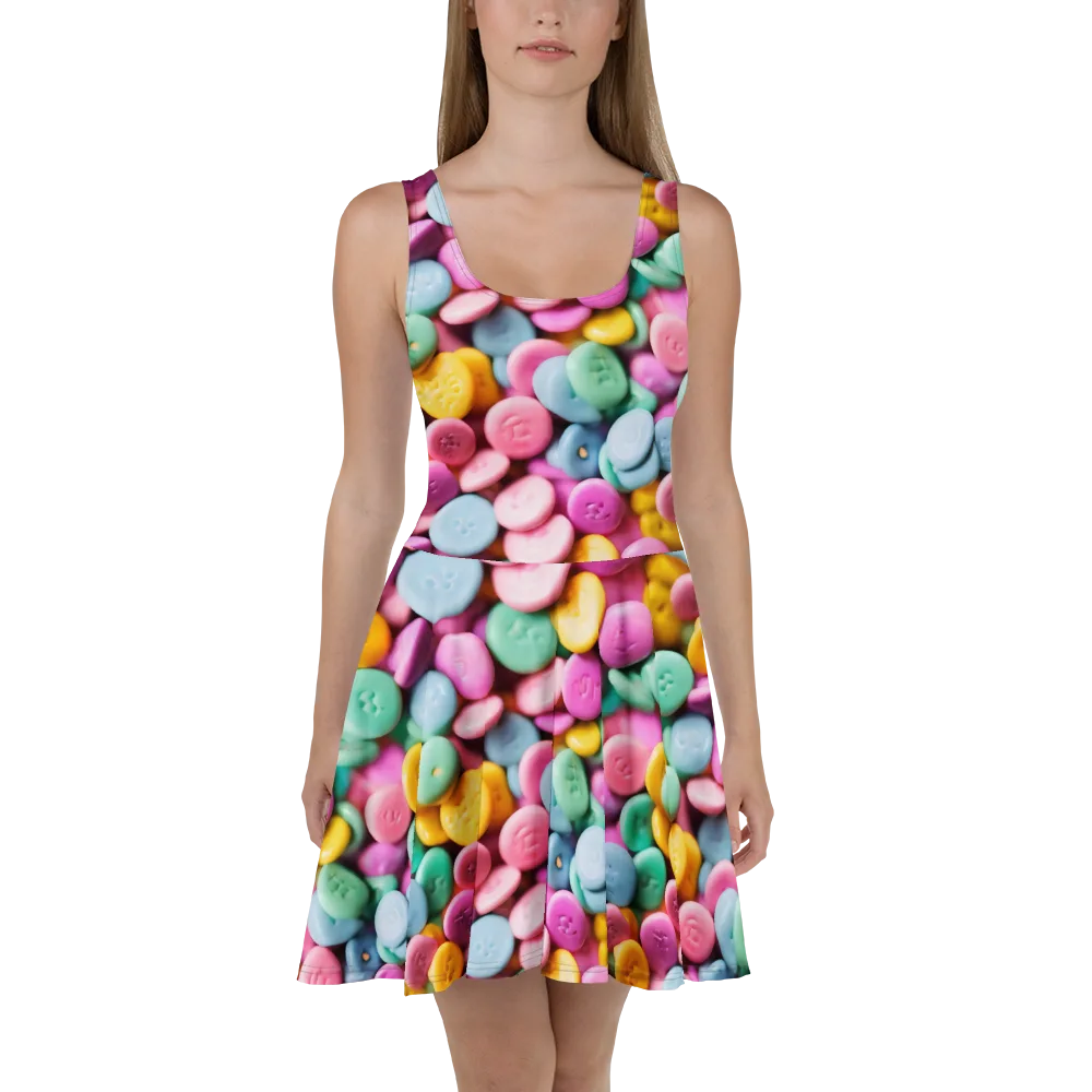 Candy Confetti on Skater Dress — Front