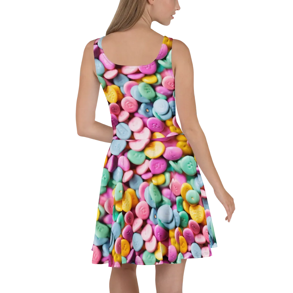 Candy Confetti on Skater Dress — Back