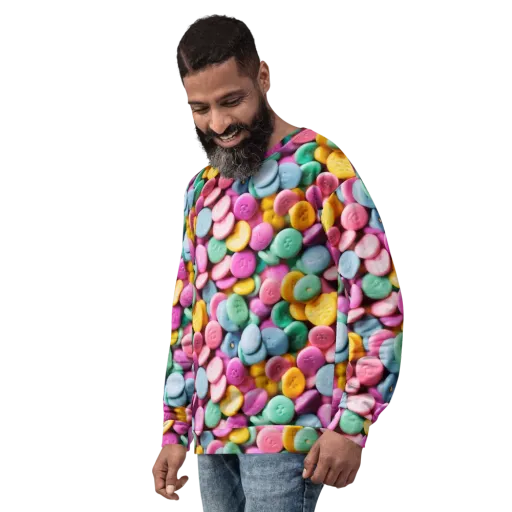 Candy Confetti on a Sweatshirt