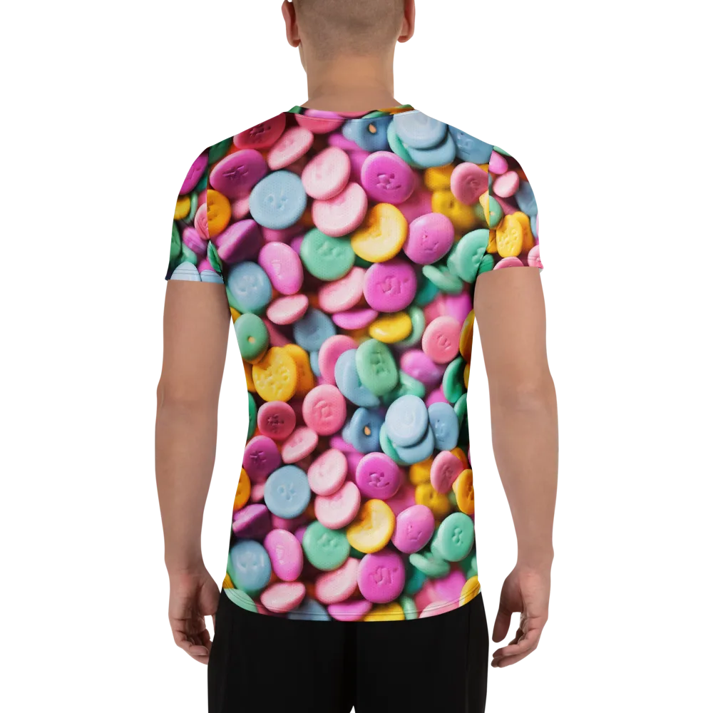 Candy Confetti on Men's Athletic T-Shirt — Back