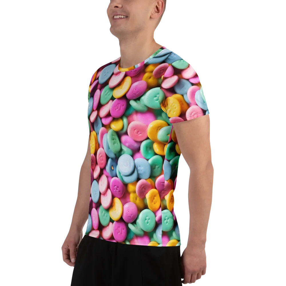 Candy Confetti on Men's Athletic T-Shirt — Left