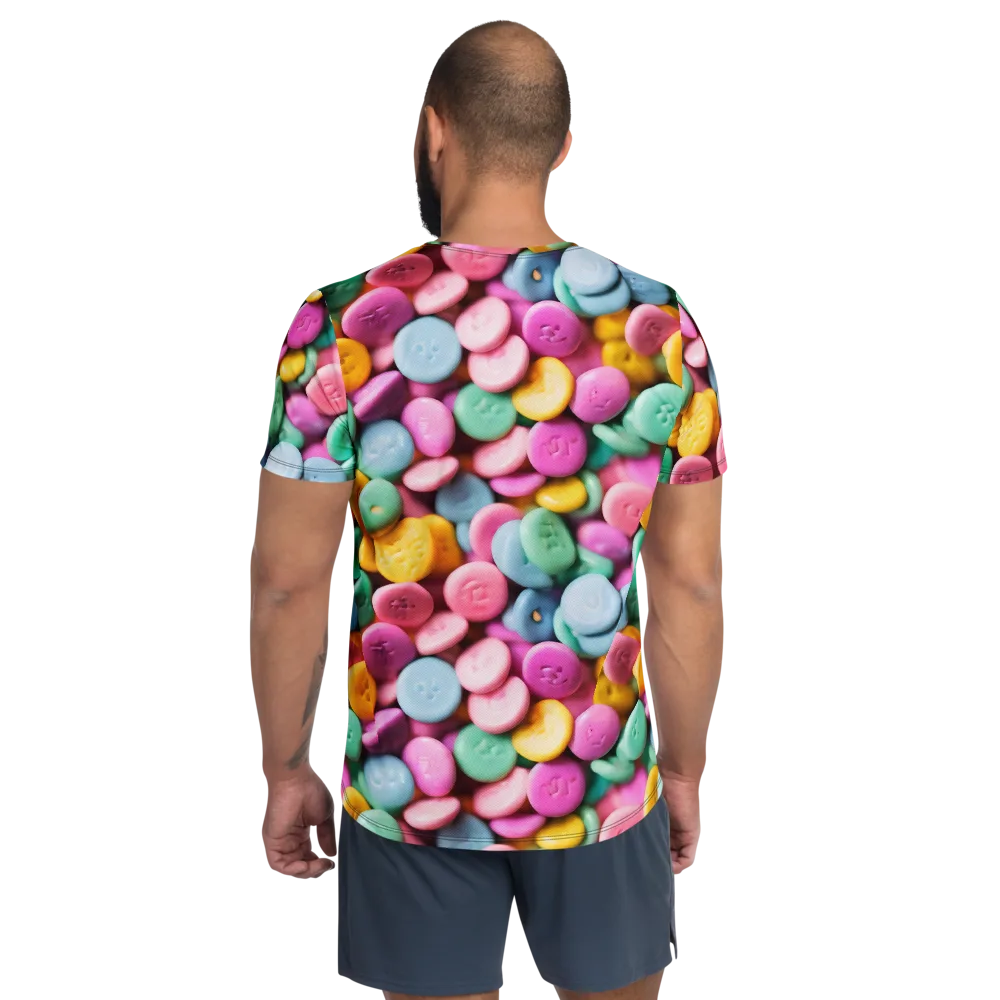 Candy Confetti on Men's Athletic T-Shirt — Back