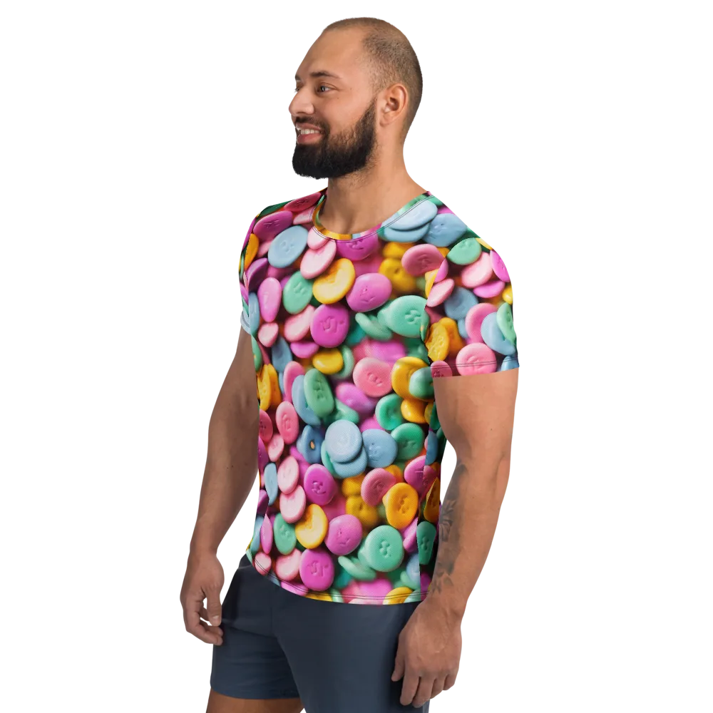 Candy Confetti on Men's Athletic T-Shirt — Left