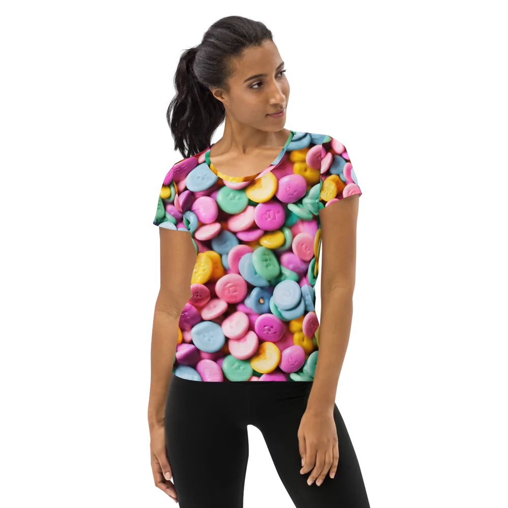 Candy Confetti on Women's Athletic T-Shirt — Front