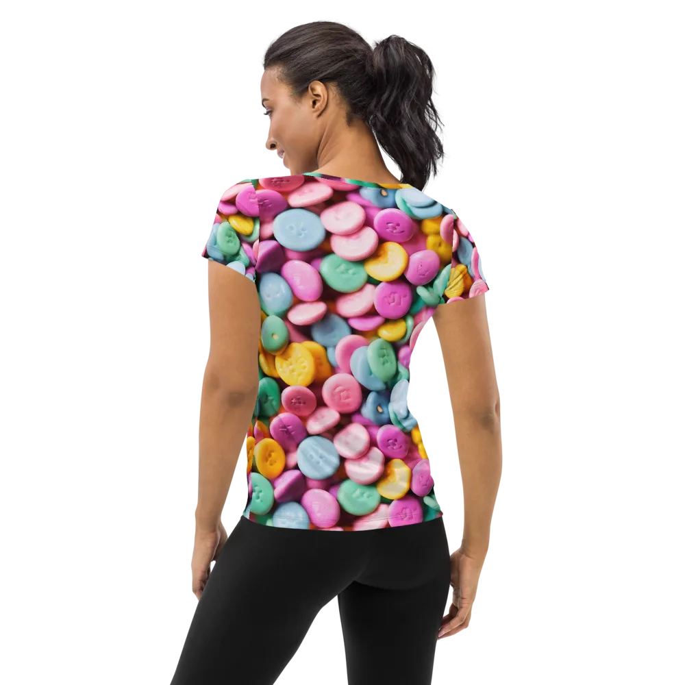 Candy Confetti on Women's Athletic T-Shirt — Back
