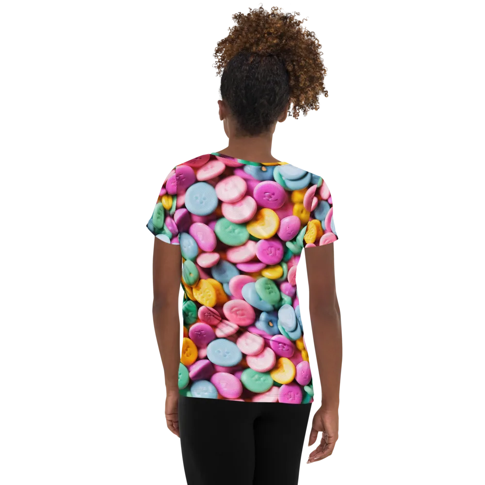 Candy Confetti on Women's Athletic T-Shirt — Back