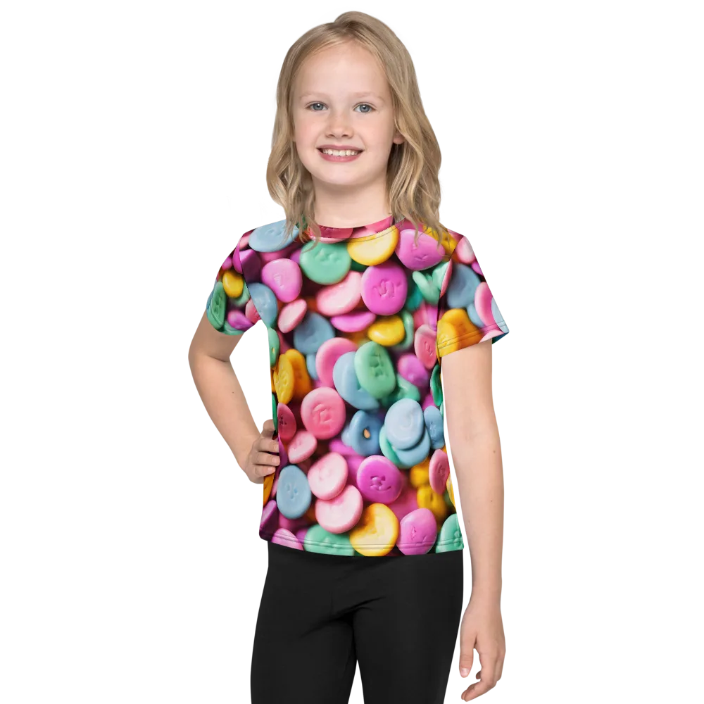 Candy Confetti on Kids Crew Neck T-Shirt — Front