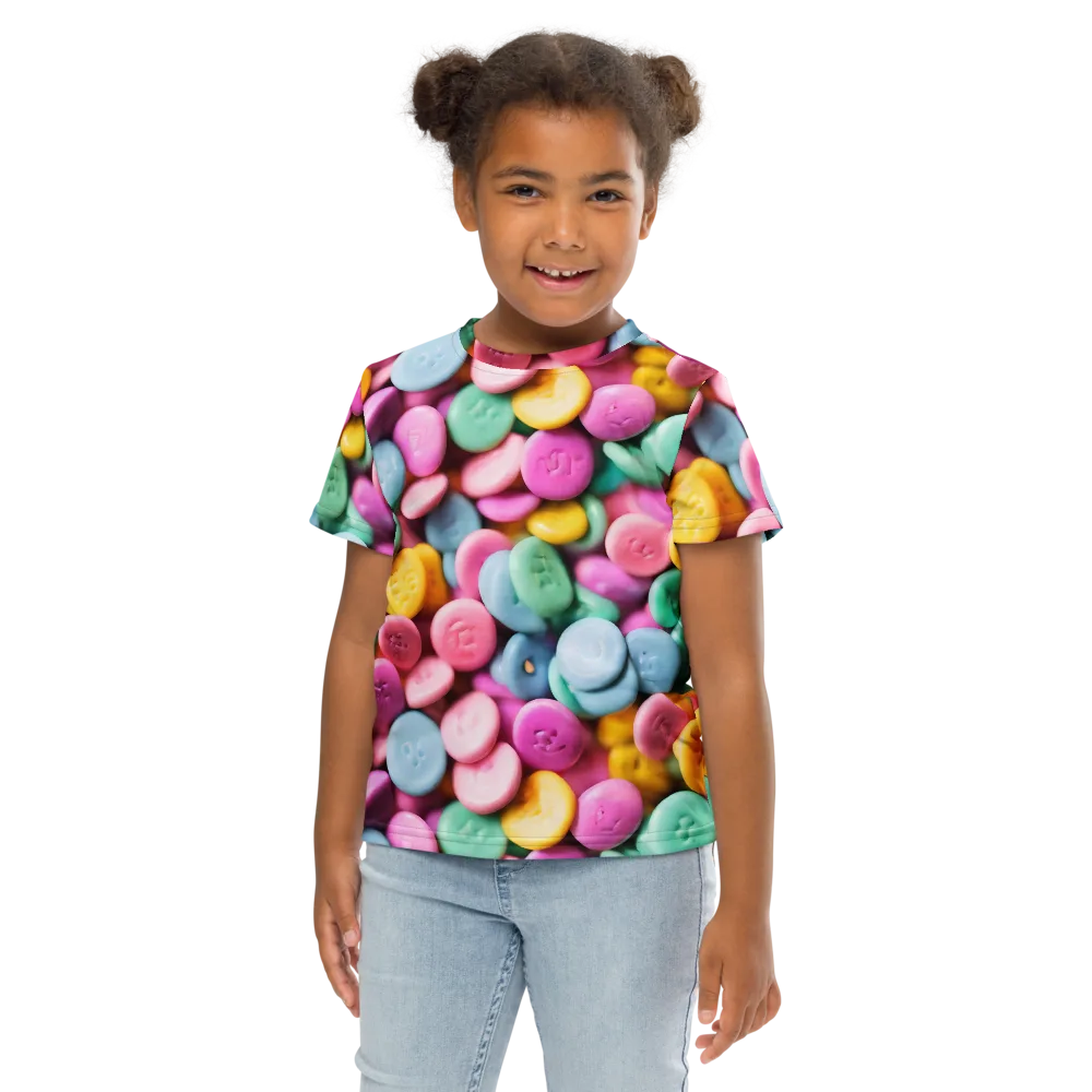 Candy Confetti on Kids Crew Neck T-Shirt — Front
