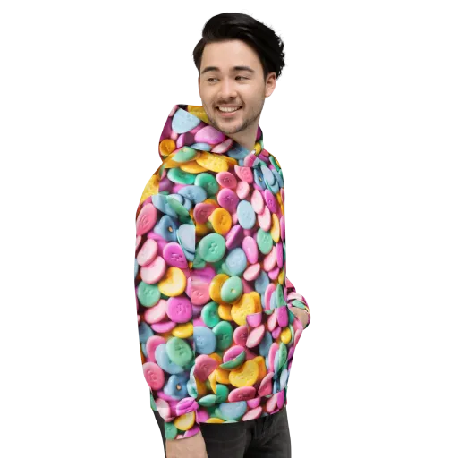 Candy Confetti on a Hoodie
