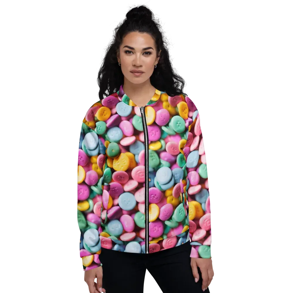 Candy Confetti on Bomber Jacket — Front