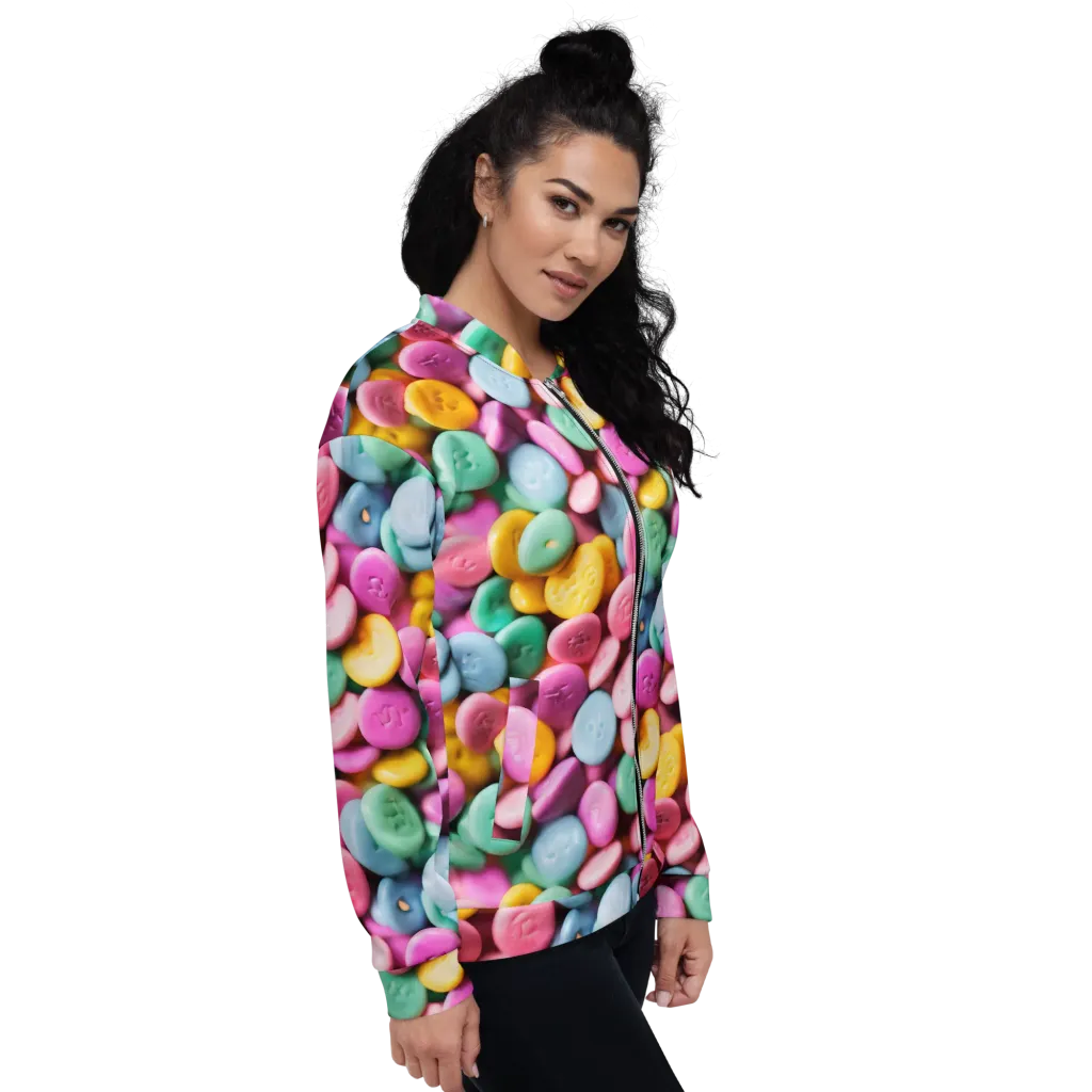 Candy Confetti on Bomber Jacket — Right
