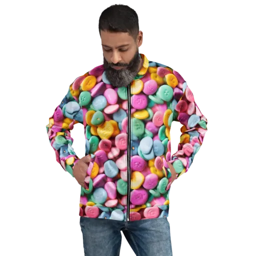Candy Confetti on a Bomber Jacket