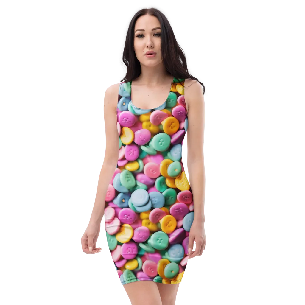 Candy Confetti on Bodycon Dress — Front