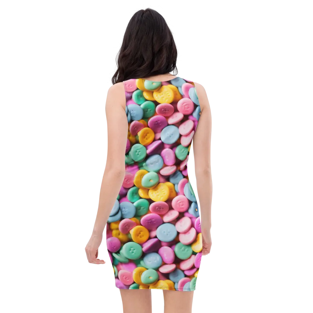 Candy Confetti on Bodycon Dress — Back