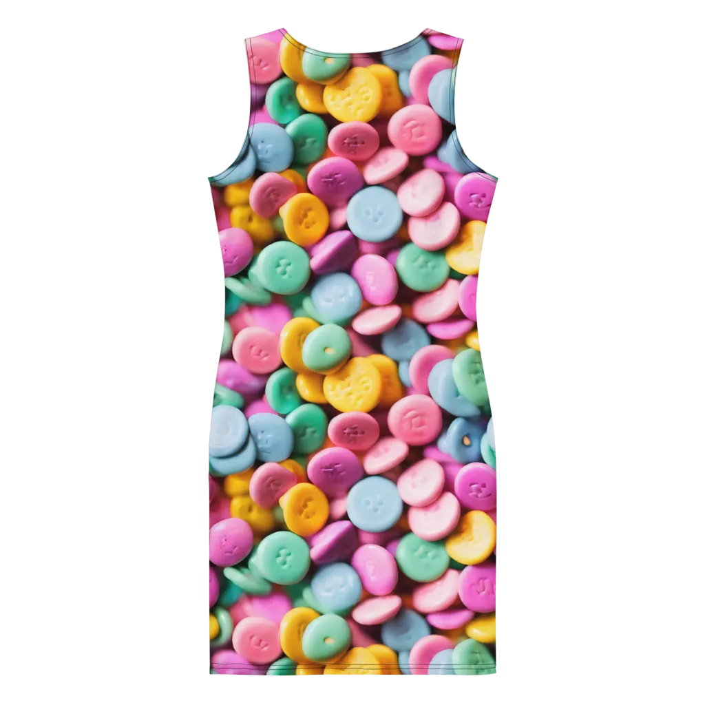 Candy Confetti on Bodycon Dress — Back