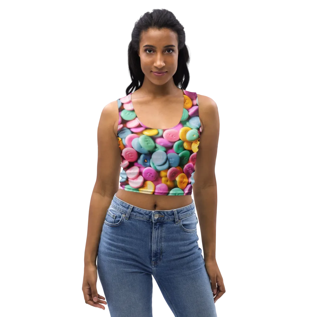 Candy Confetti on Crop Top — Front