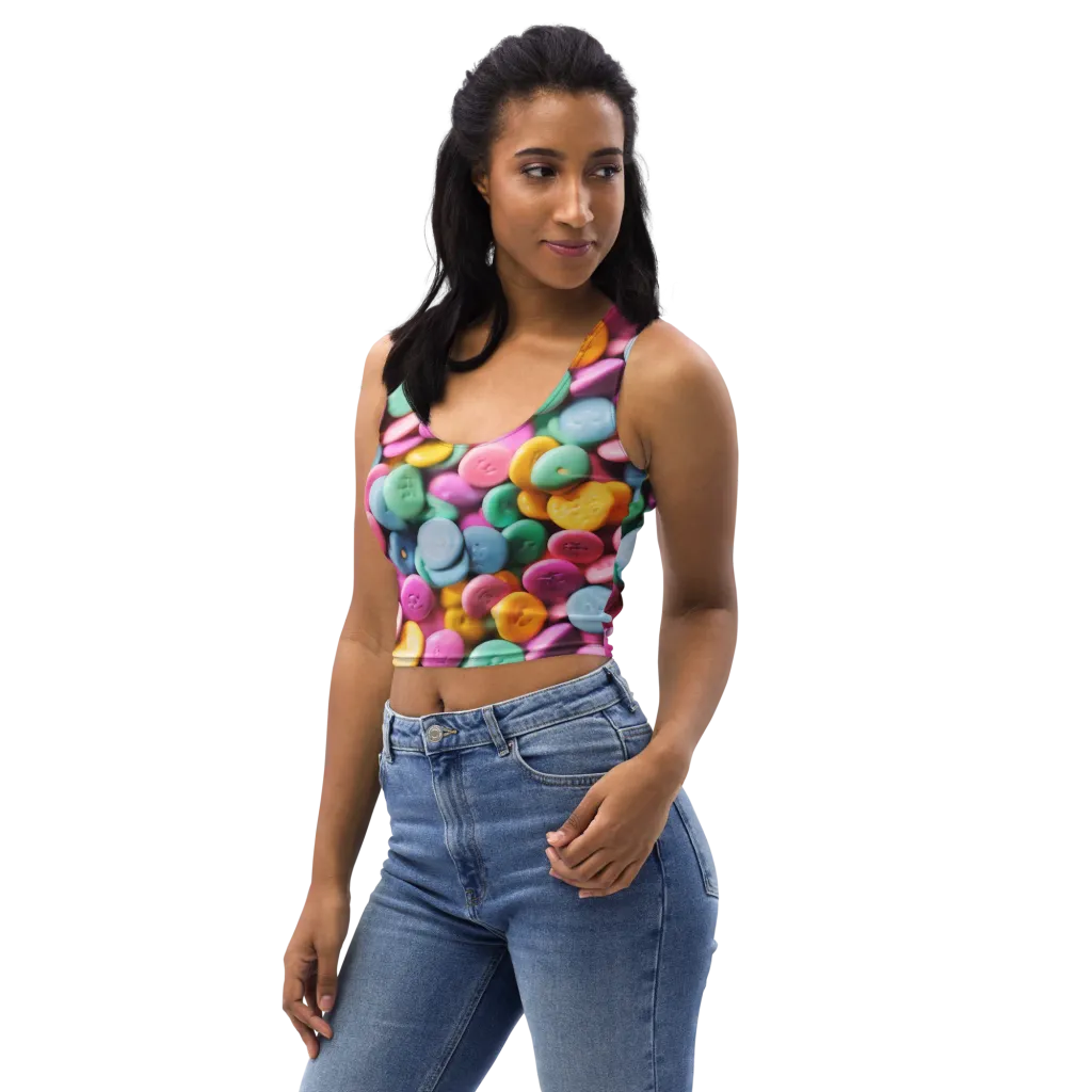 Candy Confetti on Crop Top — Left Front