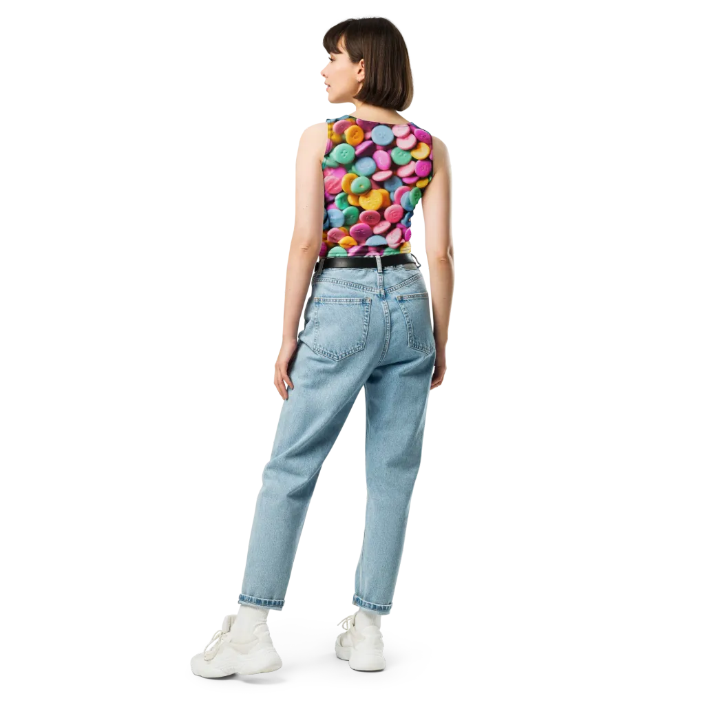 Candy Confetti on Crop Top — Back