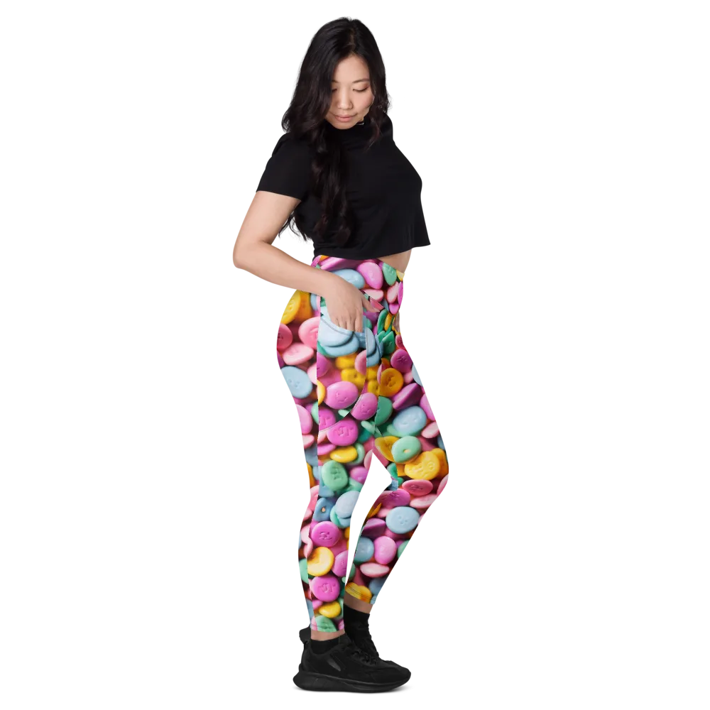 Candy Confetti on Leggings with Pockets — Right