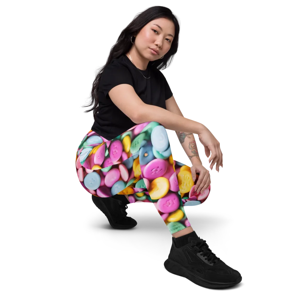 Candy Confetti on Leggings with Pockets — Right Front