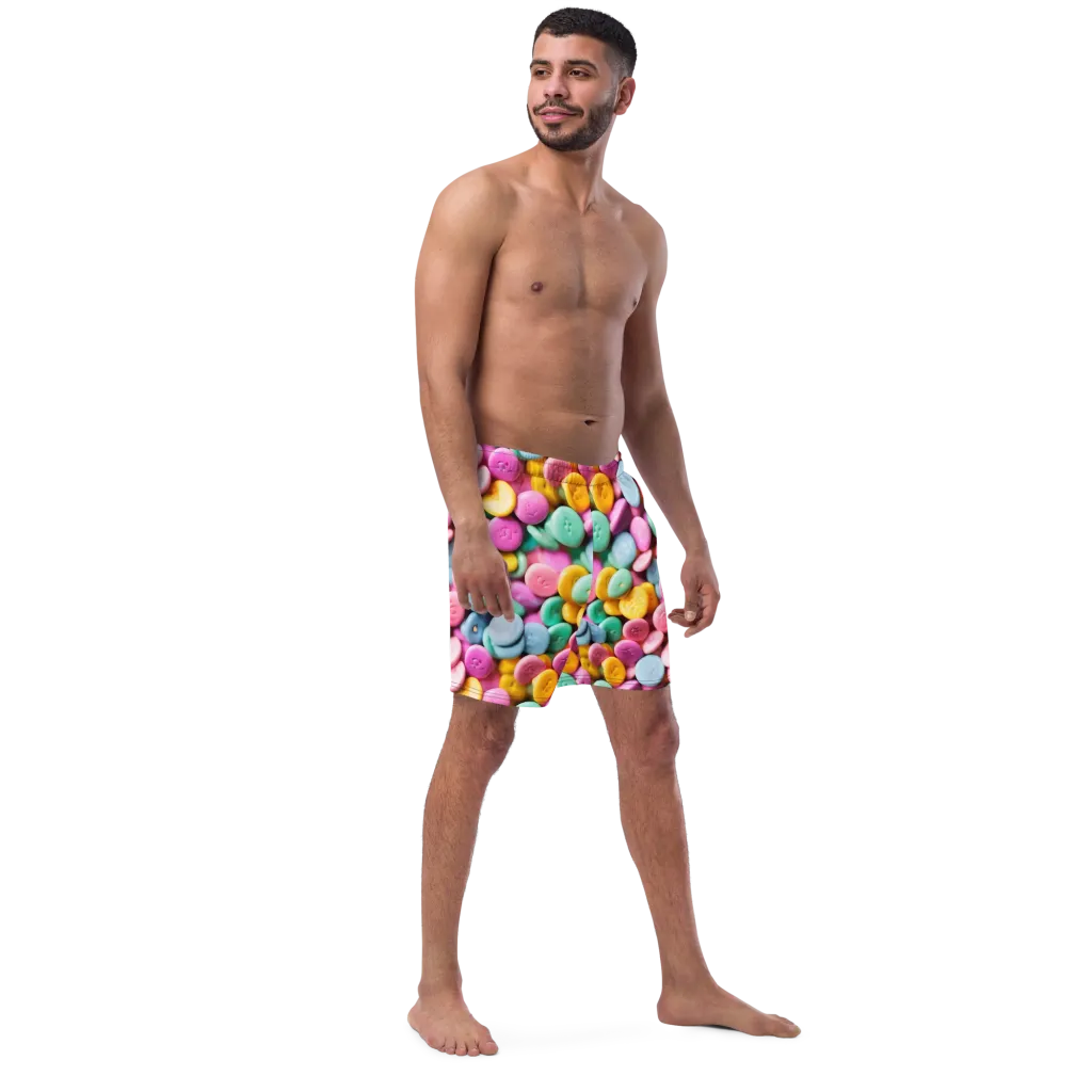 Candy Confetti on Swim Trunks — Right Front