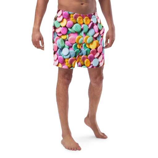 Candy Confetti on a Swim Trunks
