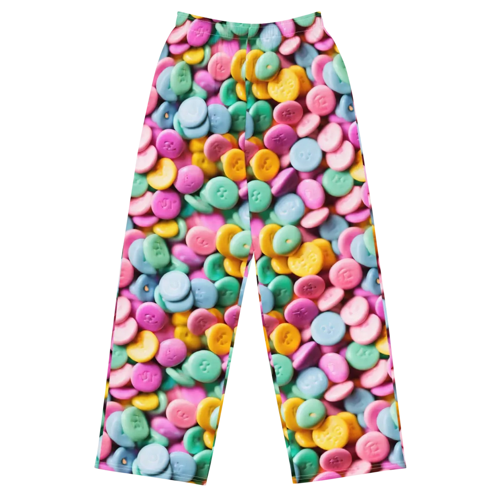 Candy Confetti on Wide-Leg Pants — Front
