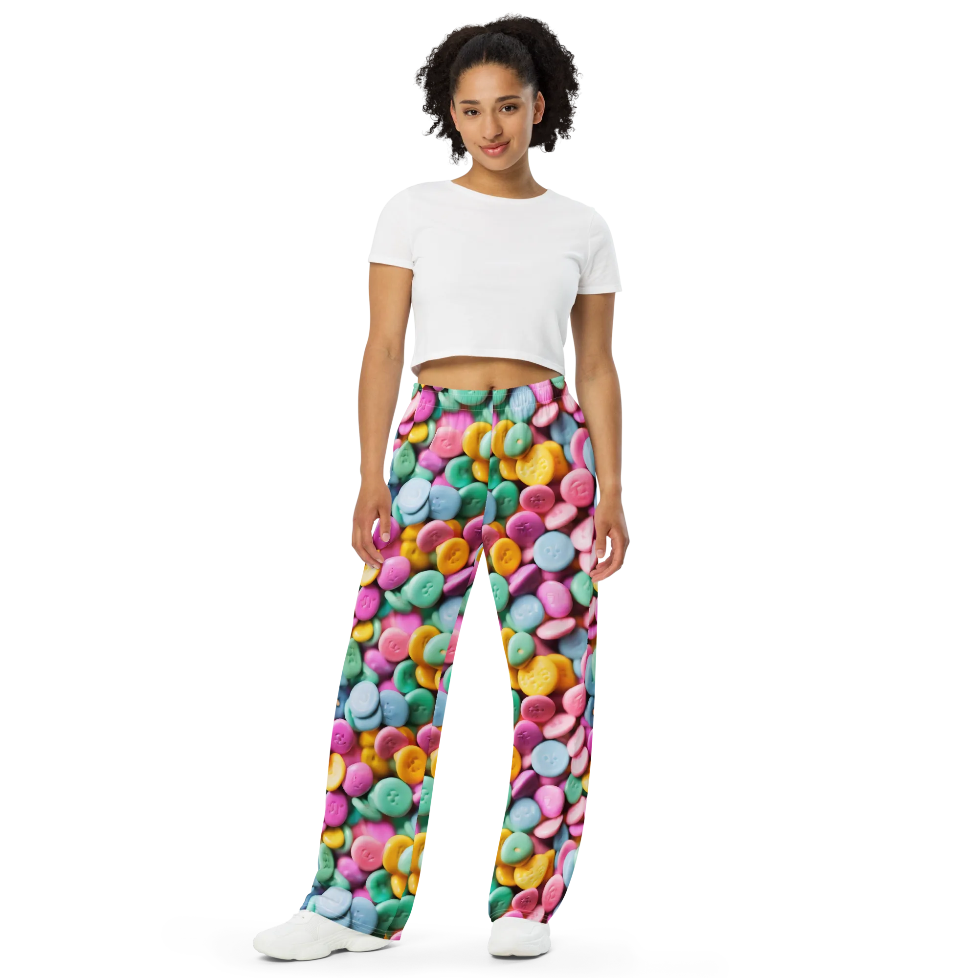 Candy Confetti on Wide-Leg Pants — Front