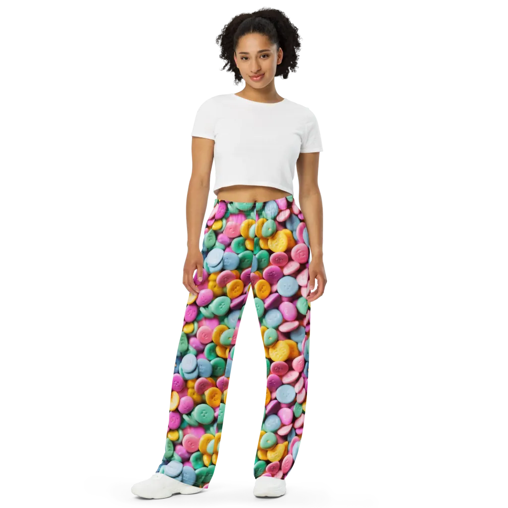 Candy Confetti on Wide-Leg Pants — Front