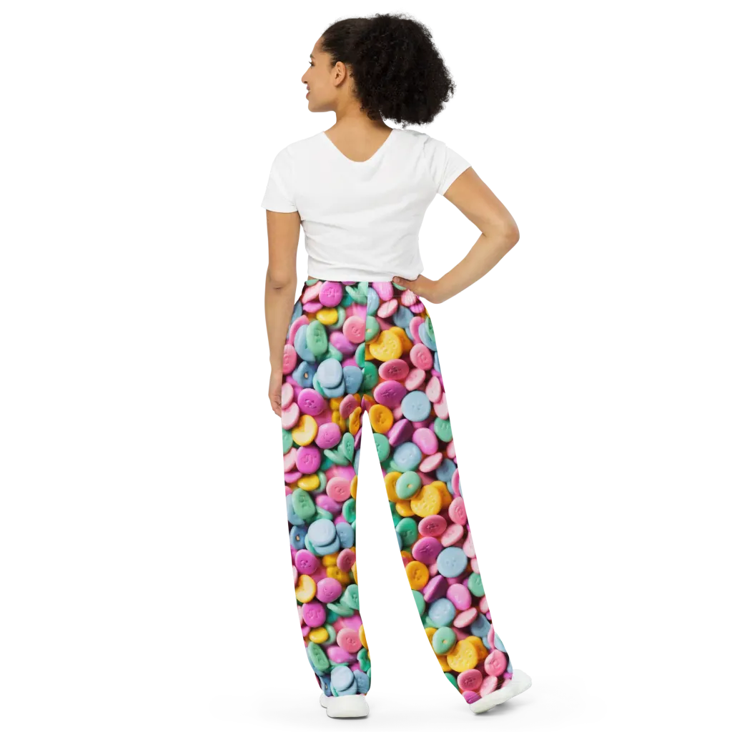 Candy Confetti on Wide-Leg Pants — Back