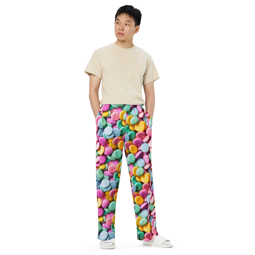 Candy Confetti on Wide-Leg Pants — Front