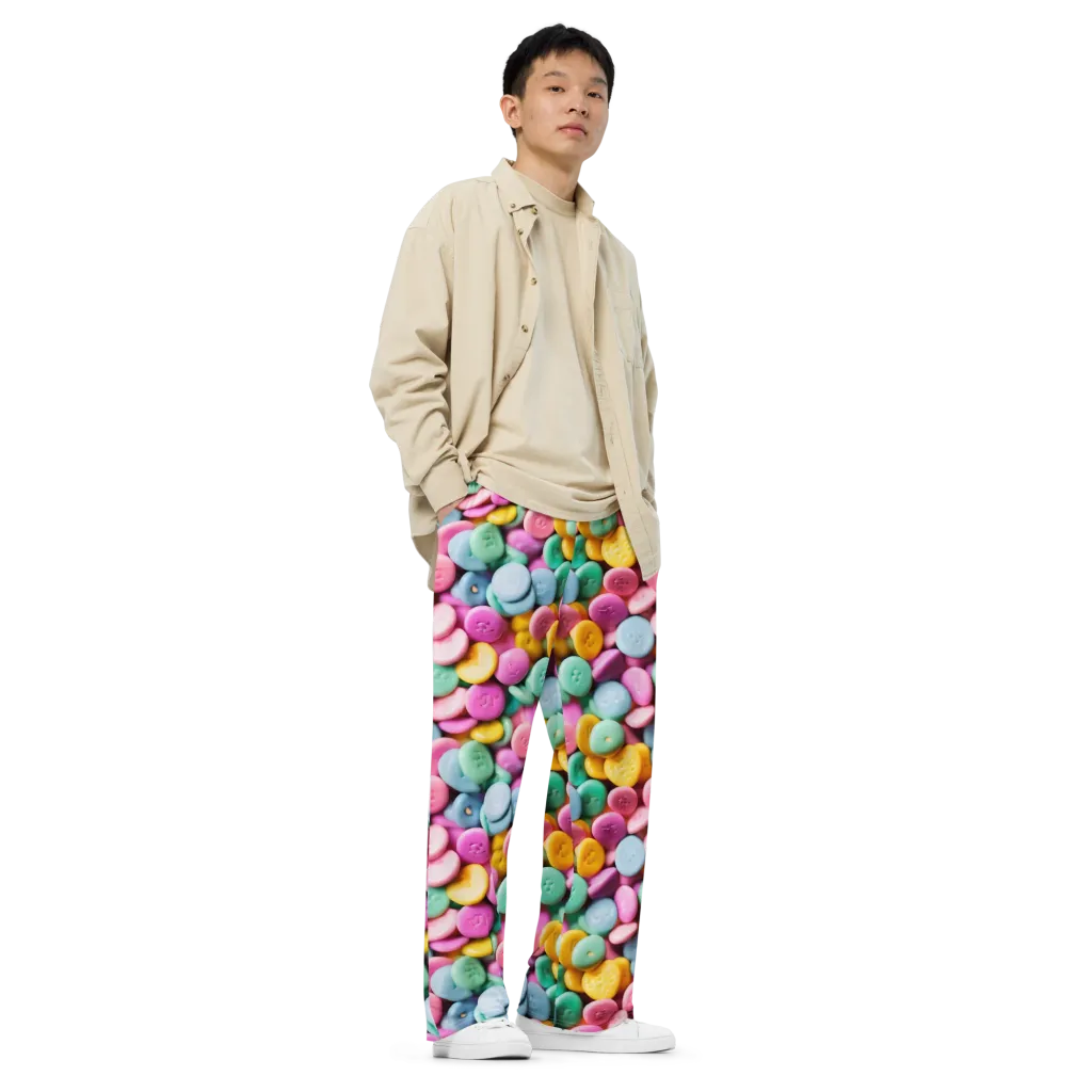 Candy Confetti on Wide-Leg Pants — Right Front
