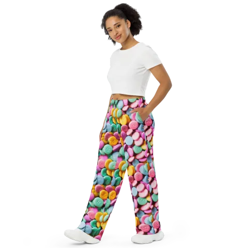 Candy Confetti on a Wide-Leg Pants