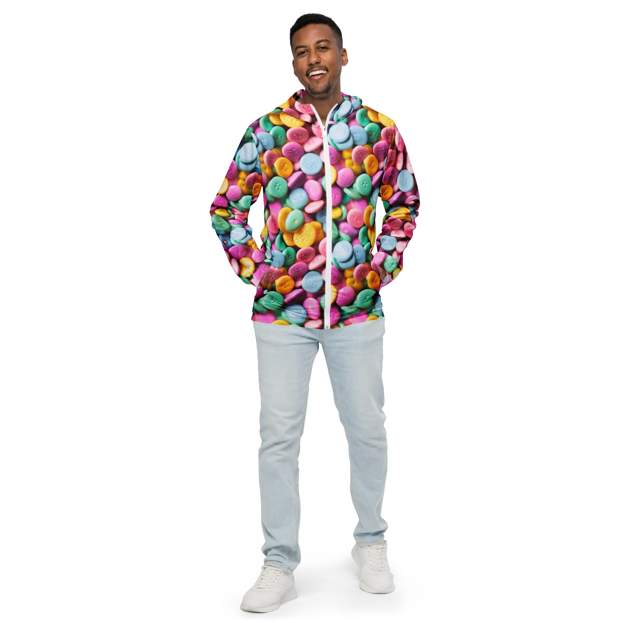 Candy Confetti on Men's Windbreaker — Front