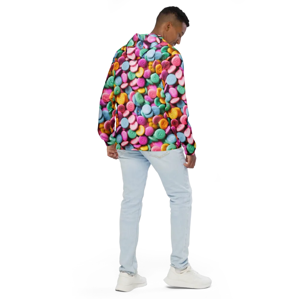 Candy Confetti on Men's Windbreaker — Back