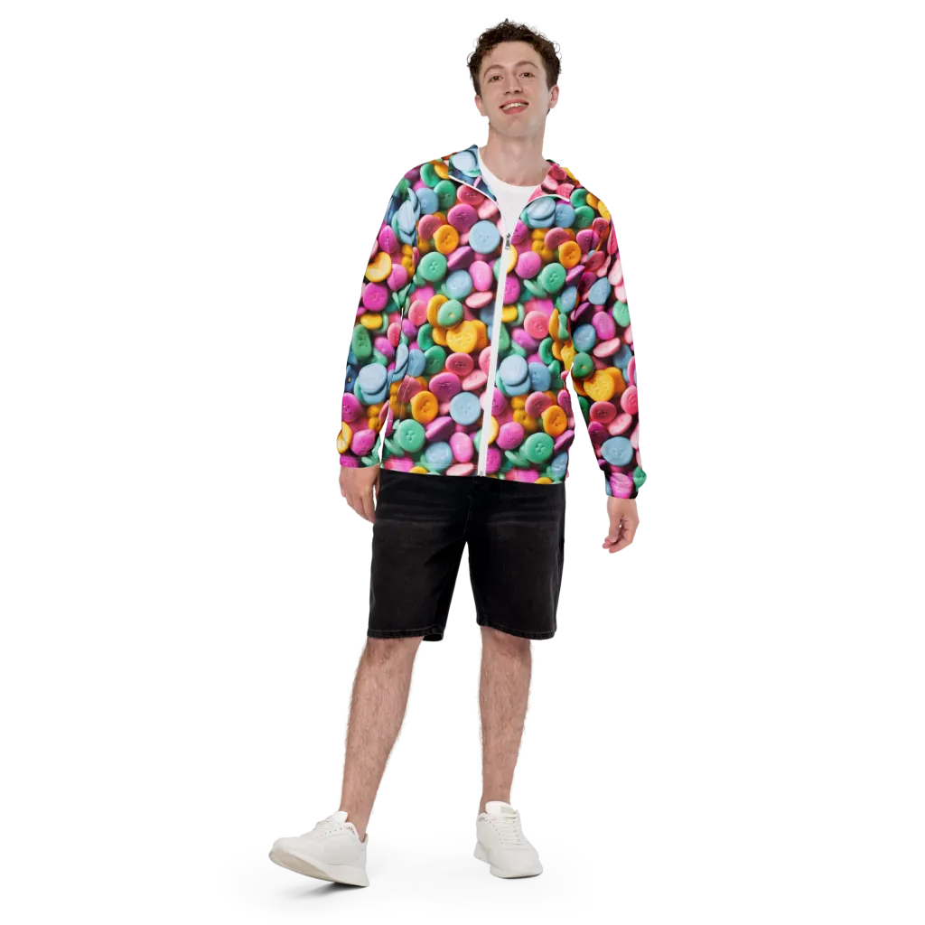 Candy Confetti on Men's Windbreaker — Front