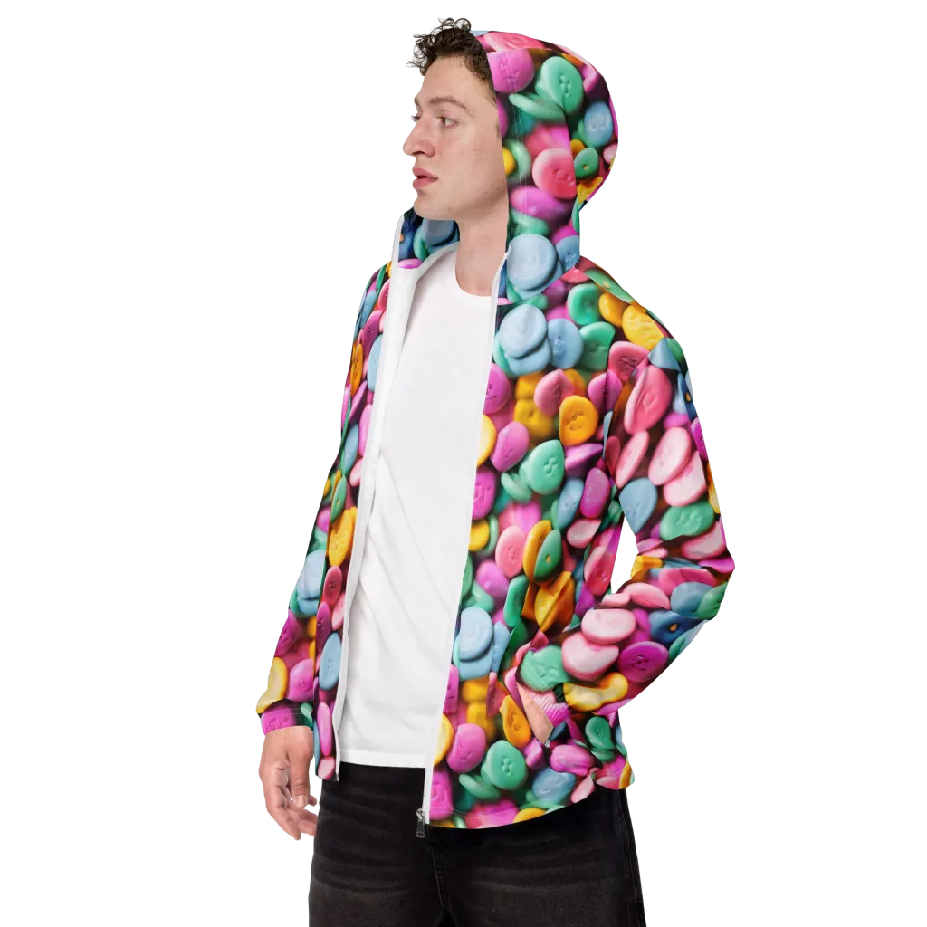 Candy Confetti on Men's Windbreaker — Left Front