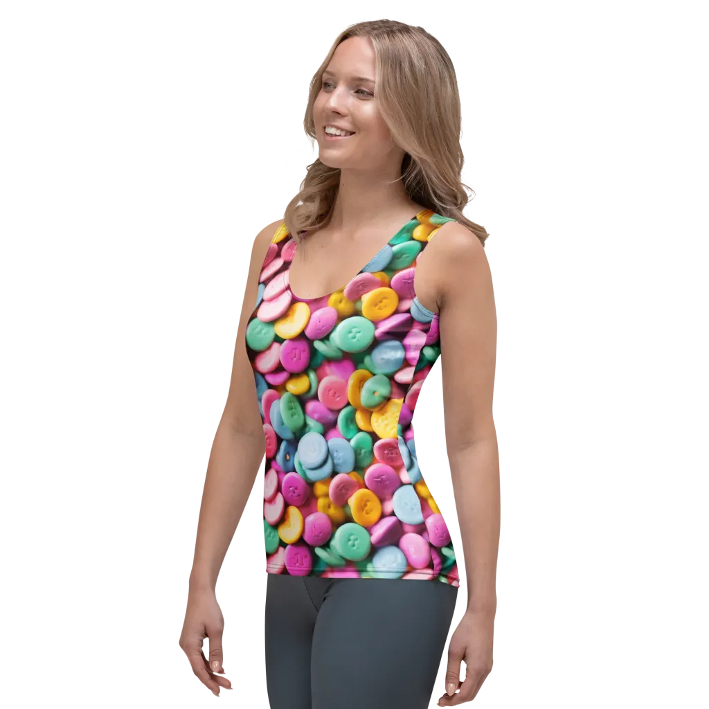 Candy Confetti on Women's Tank Top — Left Front