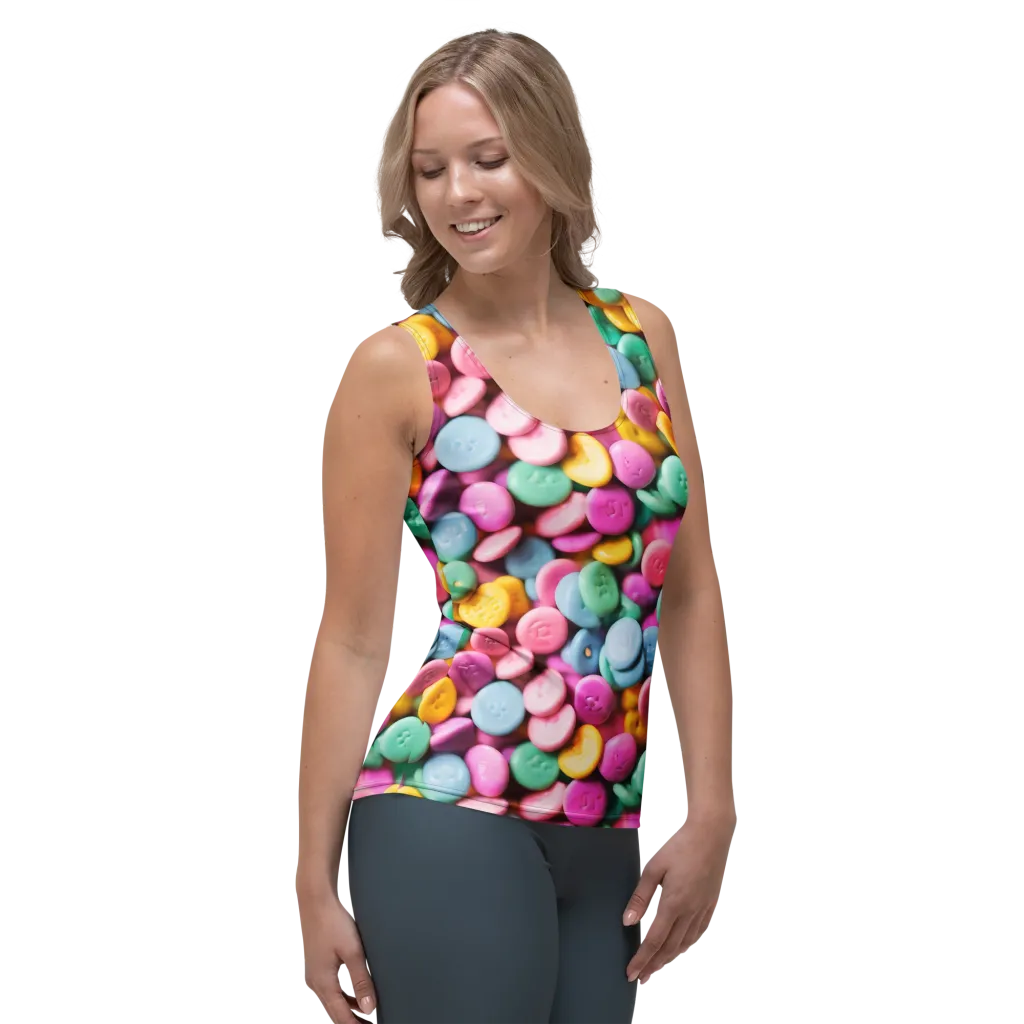 Candy Confetti on Women's Tank Top — Right Front