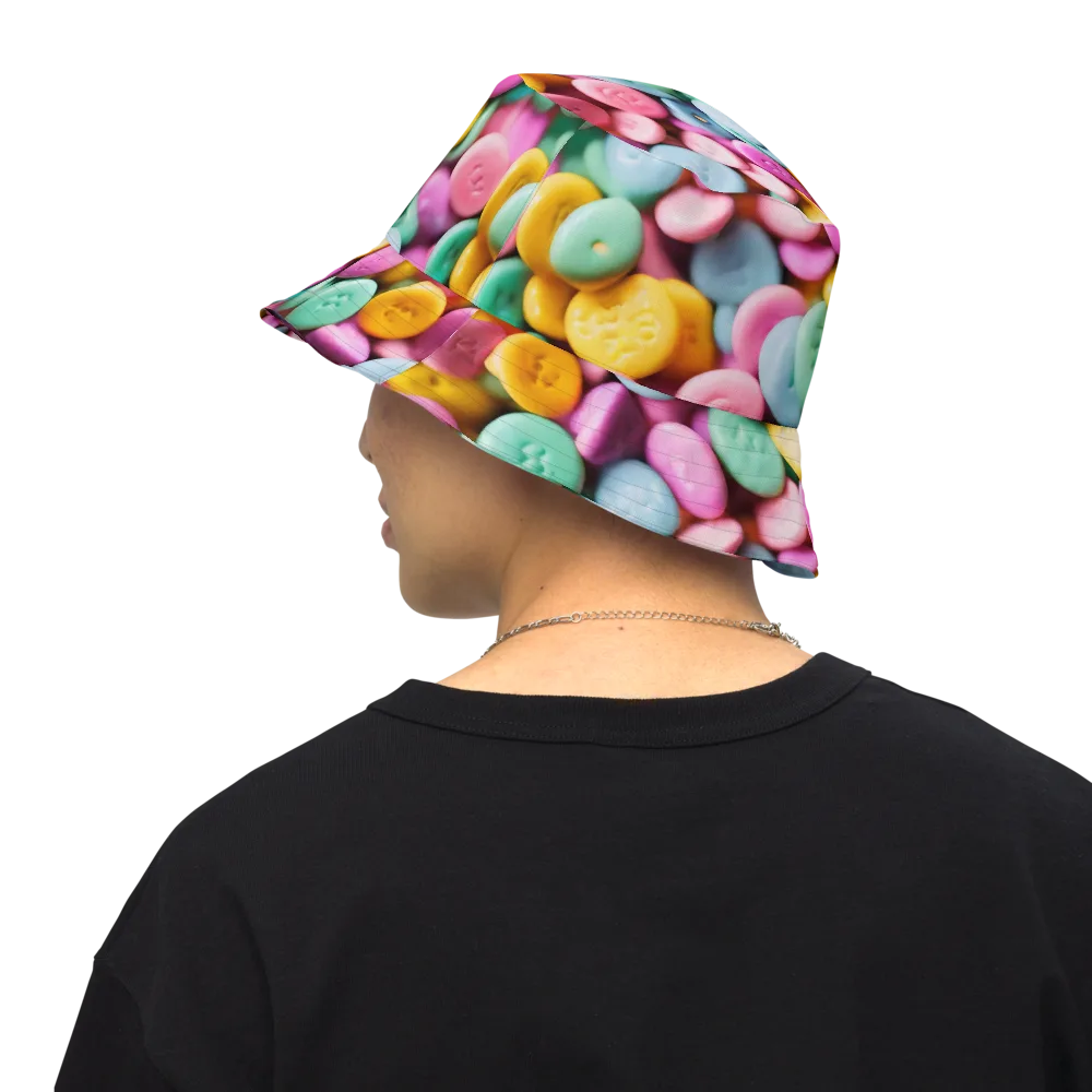 Candy Confetti on Reversible Bucket Hat — Back Inside
