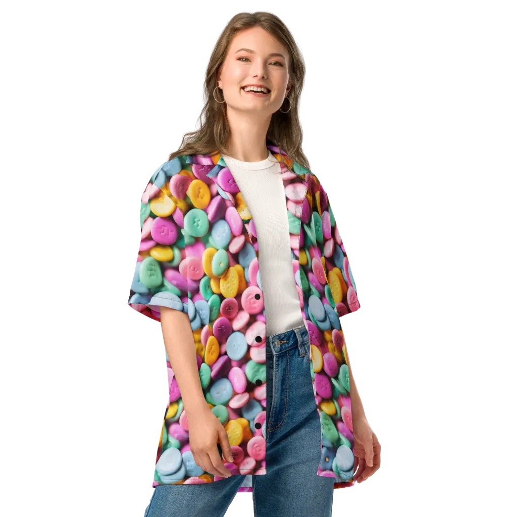 Candy Confetti on Button Shirt — Front