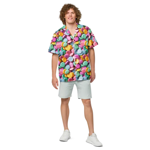Candy Confetti on a Button Shirt