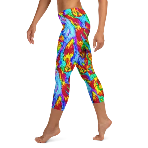 Prismatic Blaze on a Capri Leggings