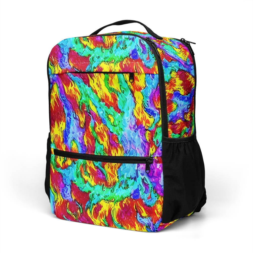Prismatic Blaze on Utility Backpack — Left Front