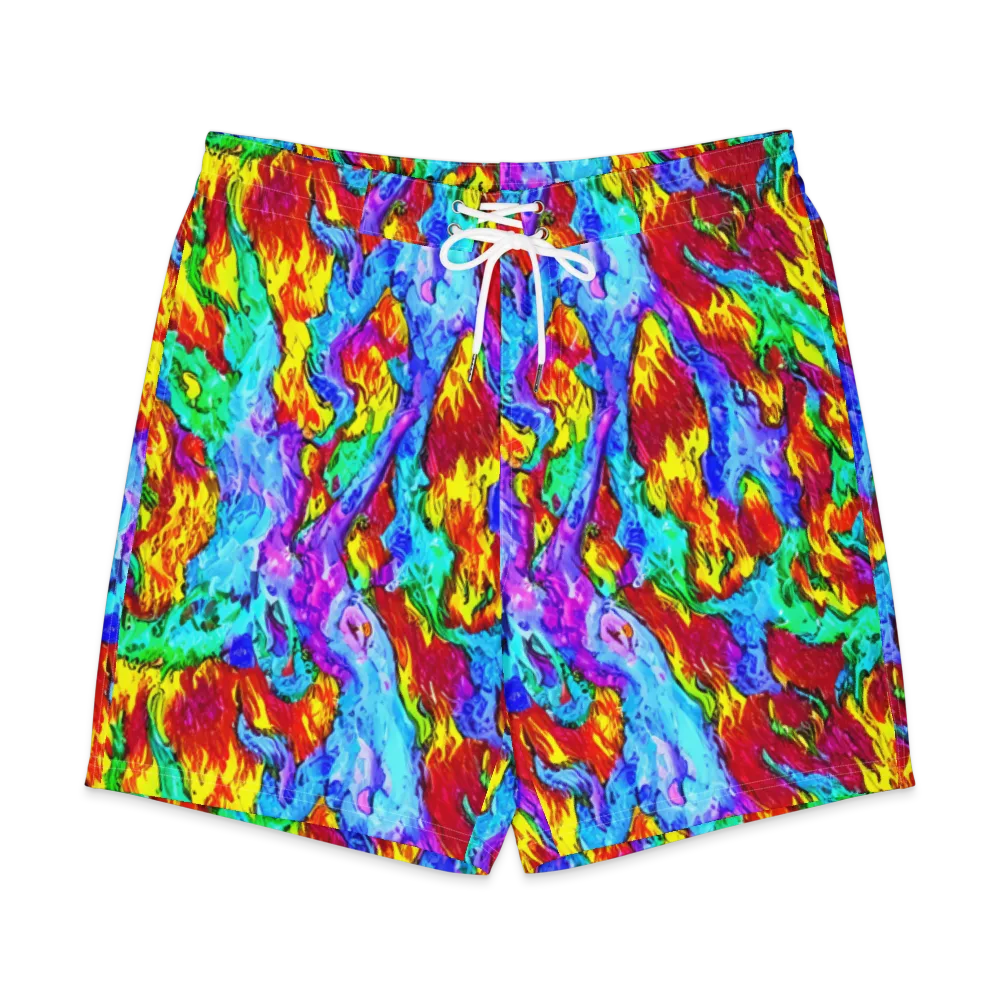 Prismatic Blaze on Men's Board Shorts — Front