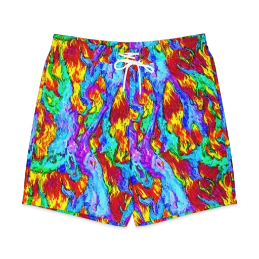 Prismatic Blaze on a Men's Board Shorts
