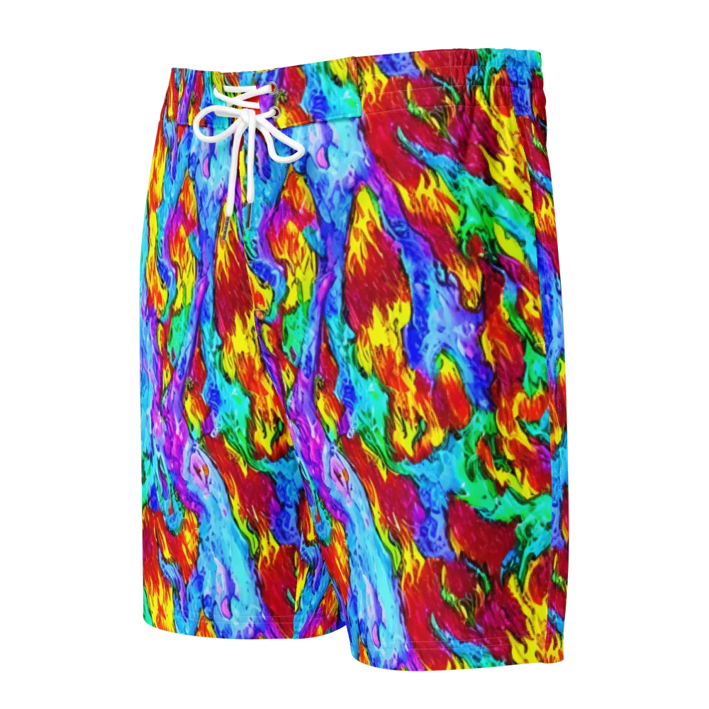 Prismatic Blaze on Men's Board Shorts — Front