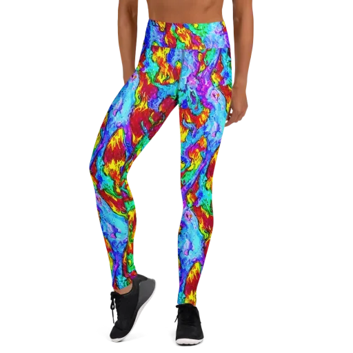 Prismatic Blaze on a Yoga Leggings