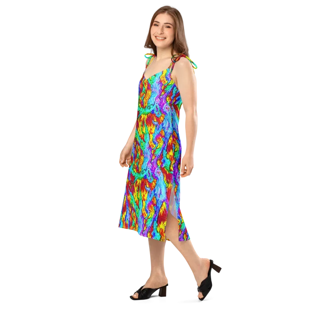 Prismatic Blaze on Slip Dress — Left Front
