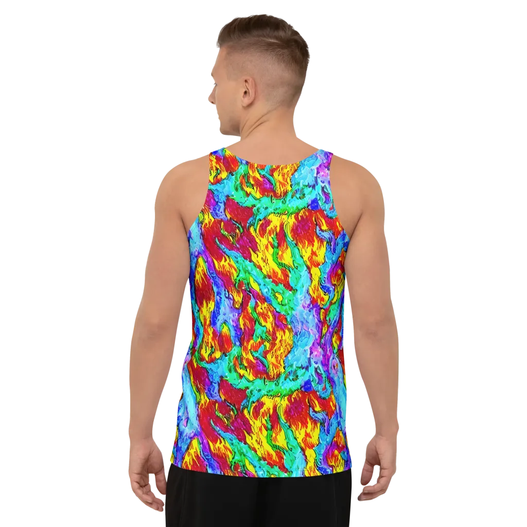 Prismatic Blaze on Men's Tank Top — Back